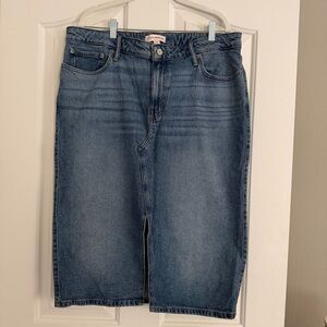 Lucky Brand Denim Midi Skirt Size 16 33